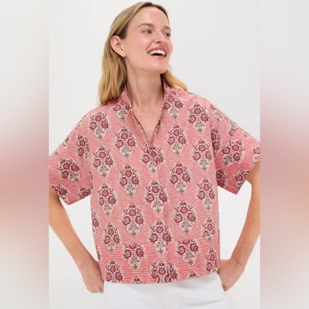 Tuckernuck Scarlet Sonata Trapunto Stitch Sofia Shirt